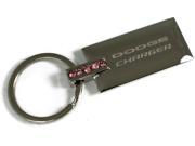 Dodge Charger Pink Crystal Rhinestone Key Fob Authentic Logo Key Chain Key Ring Keychain Lanyard KC9121P.CHG