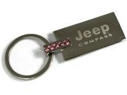 Jeep Compass Pink Crystal Rhinestone Key Fob Authentic Logo Key Chain Key Ring Keychain Lanyard KC9121P.CMP