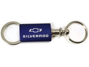 Chevy Chevrolet Silverado Navy Valet Key Fob Authentic Logo Key Chain Key Ring Keytag Lanyard KC3718.SIL.NVY