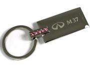 Infiniti M37 Pink Crystal Rhinestone Key Fob Authentic Logo Key Chain Key Ring Keychain Lanyard KC9121P.M37