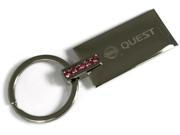 Nissan Quest Pink Crystal Rhinestone Key Fob Authentic Logo Key Chain Key Ring Keychain Lanyard KC9121P.QUE