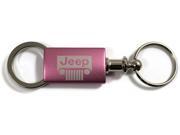 Jeep Grill Pink Valet Key Fob Authentic Logo Key Chain Key Ring Keytag Lanyard KC3718.JEEG.PNK