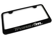 Pontiac Trans Am Laser Etched Frame Black Black Gloss License Plate Frame LF.TRA.EB