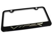 Dodge Viper Laser Etched Black Frame Black Gloss License Plate Frame LF.VIP.EB