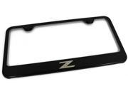 Nissan Z Laser Etched Frame Black Black Gloss License Plate Frame LF.Z.EB