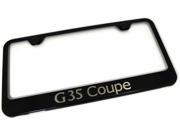 Infiniti G35 Coupe Laser Etched Frame Black Gloss License Plate Frame LF.G3C.EB