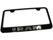 Dodge Ram Laser Etched Frame Black Gloss License Plate Frame LF.RAM.EB