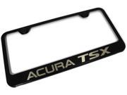 Acura TSX Laser Etched Frame Black Gloss License Plate Frame LF.ATS.EB