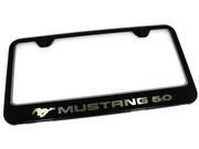 Ford Mustang 5.0 Laser Etched Frame Black Gloss License Plate Frame LF.MUS5.EB