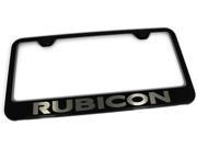 Jeep Rubicon Laser Etched Frame Black Gloss License Plate Frame LF.RUB.EB