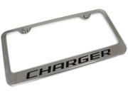 Dodge Charger Engraved Chrome Frame Metal Mirror Chrome License Plate Frame LF.CHG.EC