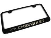 Chevrolet Laser Etched Frame Black Gloss License Plate Frame LF.CHV.EB