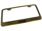 Jeep Engraved Gold Frame Metal Gold License Plate Frame LF.JEE.EG