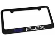 FORD FLEX Logo License Plate Frame Black Powder Coated Metal Hand Painted Engraved 9063254
