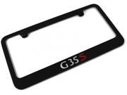 INFINITI G35 S Logo License Plate Frame Black Powder Coated Metal Hand Painted Engraved 9065411