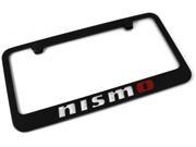 NISSAN NISMO Logo License Plate Frame Black Powder Coated Metal Hand Painted Engraved 9067228