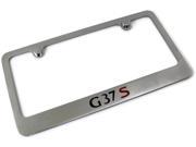 G37S Logo License Plate Frame Chrome Plated Brass Hand Painted Engraved 9035406