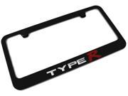 ACURA TYPE R Logo License Plate Frame Black Powder Coated Metal Hand Painted Engraved 9060148