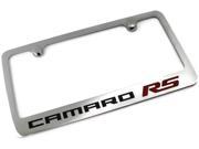 Camaro RS 09 on Logo License Plate Frame Chrome Plated Brass Hand Painted Engraved 9030767