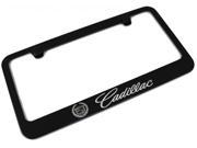 Cadillac Logo License Plate Frame Black Powder Coated Metal Hand Painted Engraved 9060028