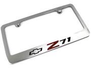 Z71 Logo License Plate Frame Chrome Plated Brass Hand Painted Engraved 9030865