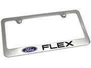 Flex Logo License Plate Frame Chrome Plated Brass Hand Painted Engraved 9033254