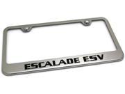 Cadillac Escalade ESV License Plate Frame Laser Etched Stainless Steel Standard Bright Mirror Chrome LF.ESV.EC