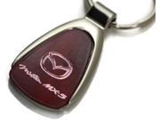 Mazda Miata Logo Burgandy Tear Drop Key Chain KCBUR.MIA