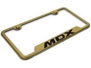 Acura MDX License Plate Frame Laser Etched Stainless Steel 4 Notch Bright Mirror Gold GF.MDX.EG