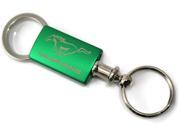 Ford Mustang Logo Anodized Aluminum Valet Key Chain KC3718.MUS.GRN