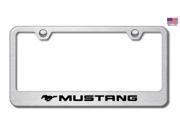 Ford Mustang License Plate Frame Laser Etched Stainless Steel Standard Satin LF.MUS.ES