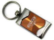 Pontiac GTO Logo Rectangular Wave Key Chain Orange KC3075.GTO6.0.ORA