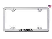 Honda License Plate Frame Laser Etched Stainless Steel Slim Design Satin LFW.HON.ES