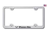 Pontiac Trans Am License Plate Frame Laser Etched Stainless Steel Slim Design Satin LFW.TRA.ES