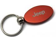 Jeep Logo Anodize Aluminum Oval Key Chain Orange KC1340.JEE.ORA