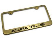 Acura TL License Plate Frame Laser Etched Stainless Steel Standard Bright Mirror Gold LF.ATLS.EG
