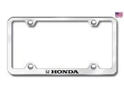 Honda License Plate Frame Laser Etched Stainless Steel Slim Design Bright Mirror Chrome LFW.HON.EC