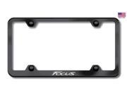 Ford Focus License Plate Frame Laser Etched Stainless Steel Slim Design Black Powder Coat LFW.FOC.EB