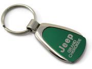 Jeep Grand Cherokee Logo Green Tear Drop Key Chain KCGR.GRA
