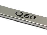 Infiniti Q60 License Plate Frame Laser Etched Stainless Steel 4 Notch Bright Mirror Chrome GF.Q60.EC