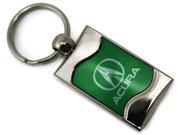 Acura Logo Rectangular Wave Key Chain Green KC3075.ACU.GRN