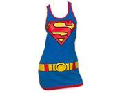 Superman Costume Womens Tank Top Dress Blue