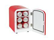 Portable Mini Fridge Cooler and Warmer Auto Car Boat Home Office AC DC Red