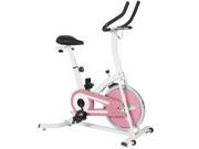 Pink Exercise Bike Fitness Indoor Cycling Bicycle Cardio Workout W LCD Screen