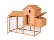 BCP 80 Wooden Chicken Coop Backyard Nest Box Wood Hen House Poultry Cage Hutch
