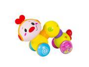 Press And Crawl Inchworm Baby Toy with Lights and Music Batteries Included