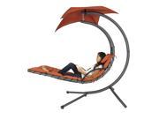 Hanging Chaise Lounger Chair Arc Stand Air Porch Swing Hammock Chair Canopy