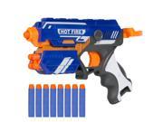 Foam Bullet Blaster Toy Hand Gun Long Distance Shooing Range 10 Darts Included