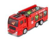 Kids Toy Fire Truck Electric Flashing Lights and Siren Sound Bump and Go Action