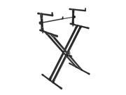 X Style Dual Keyboard Stand Electronic Piano Double 2 Tier Adjustable